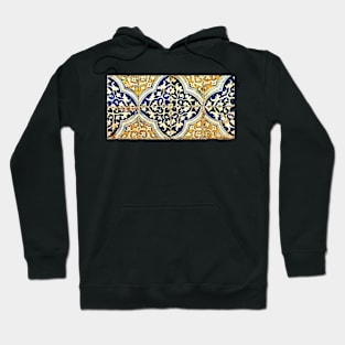 Vibrant Blue and Yellow Tiles Hoodie